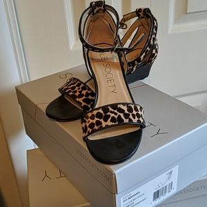 Sole Society cheetah print sandals.